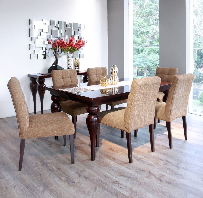 IMG-0249 Luxury Solid Wood Dining Room Set - Image 1