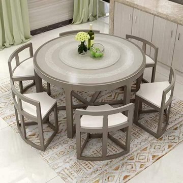 Dining Room Set 16 Dining Room Set Round Marble Design - Image 1