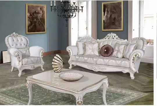 Living Room Set 2 Living Room Set Classic Luxury - Image 1