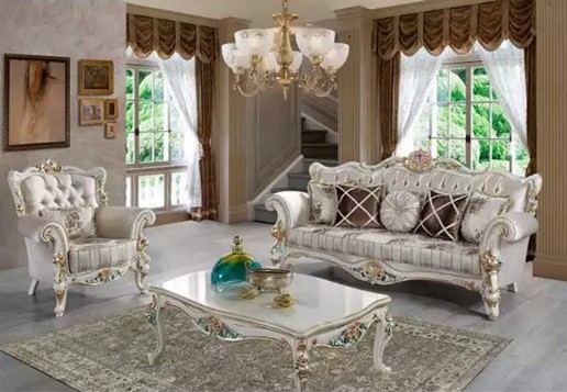 Living Room Set 3 Living Room Set Luxury Carving - Image 1